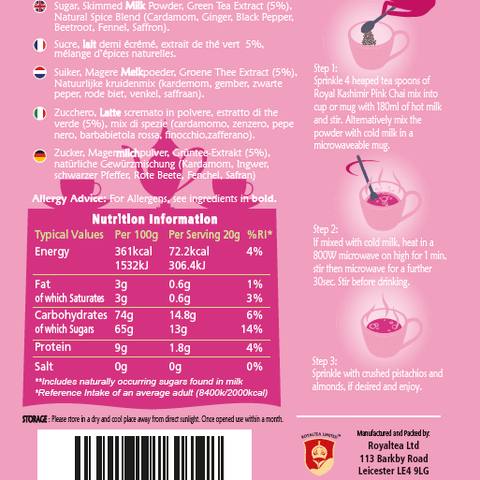 Royal Chai Kashmiri Tub 400g